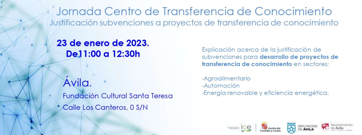 Jornada de presentación para justificación de proyectos de transferencia de conocimiento