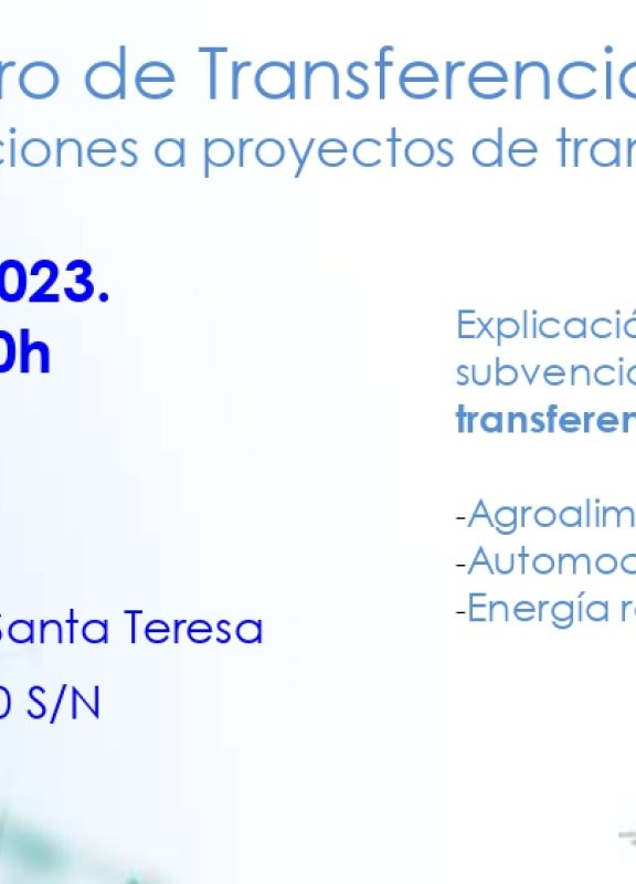 Jornada de presentación para justificación de proyectos de transferencia de conocimiento